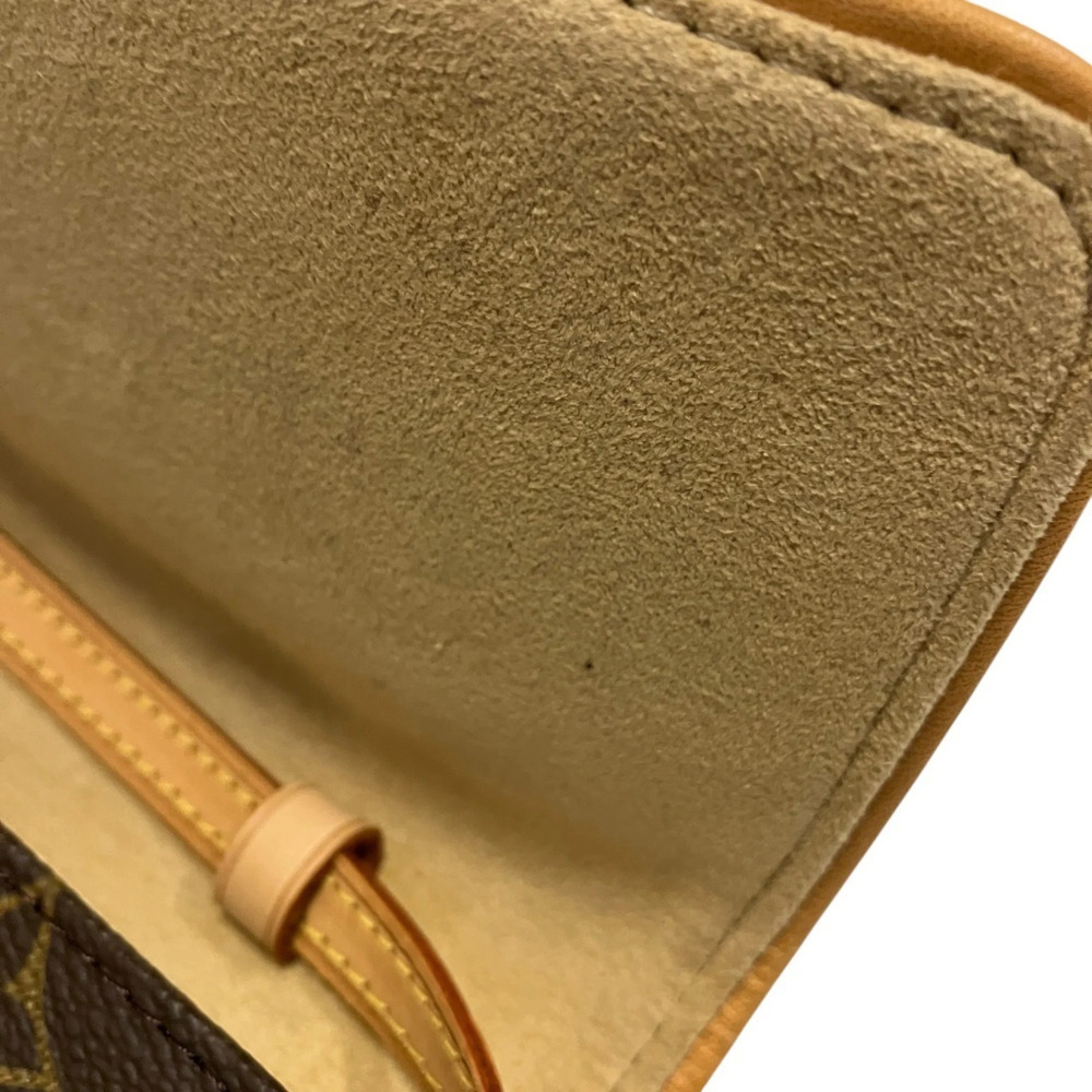 LOUIS VUITTON Authentic Brown Monogram Canvas Pochette Mini Bag - Picture 8 of 9